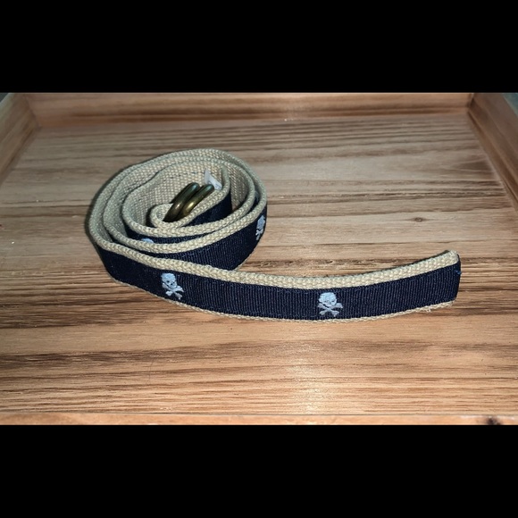 🔓CHILDREN’S PLACE 2T-4T TODDLER Skull Belt navy/tan - Picture 3 of 7